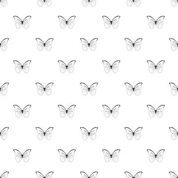 Butterfly pattern, simple style Stock Illustration
