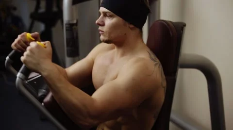 Butterfly / Pec Deck / Seated Machine Fly Stock Footage 55008118