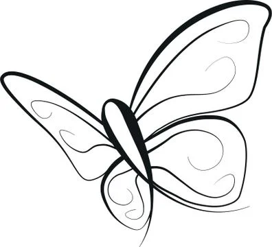 Butterfly ribbon Stock Illustration