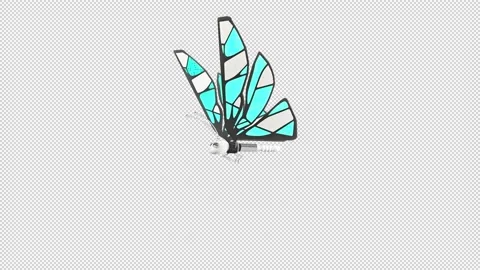 Butterfly Robot Flying Stockbeeldmateriaal 163351034