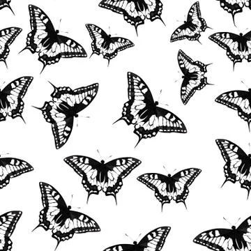 Butterfly Seamless Pattern Background Illustration Stock Illustration