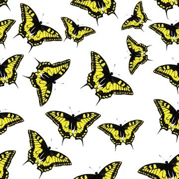 Butterfly Seamless Pattern Background Illustration Stock Illustration