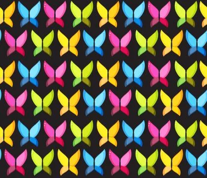 Butterfly Seamless Pattern Background Illustration Stock Illustration