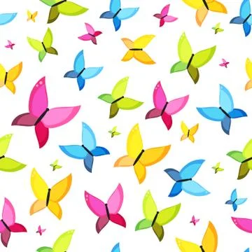 Butterfly Seamless Pattern Background Illustration Stock Illustration