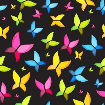 Butterfly Seamless Pattern Background Illustration Stock Illustration