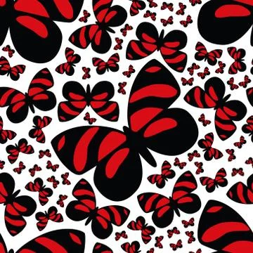 Butterfly seamless pattern Stock Illustration