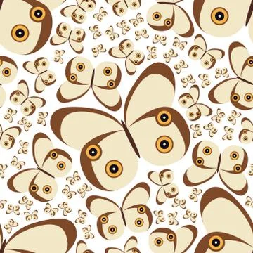 Butterfly seamless pattern Stock Illustration