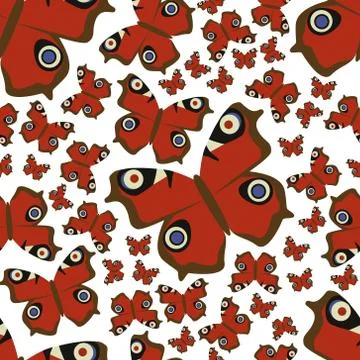 Butterfly seamless pattern Stock Illustration
