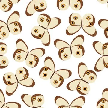 Butterfly seamless pattern Stock Illustration