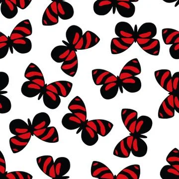 Butterfly seamless pattern Stock Illustration