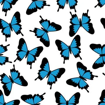 Butterfly seamless pattern Stock Illustration