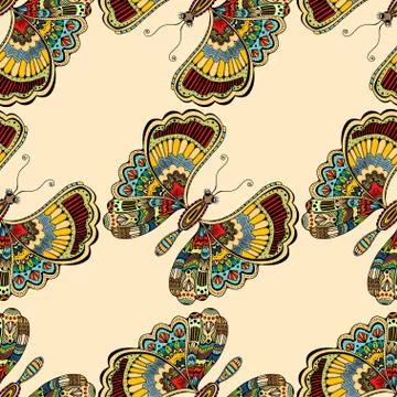 Butterfly seamless pattern Stock Illustration