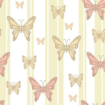 Butterfly seamless pattern. Illustrazione stock