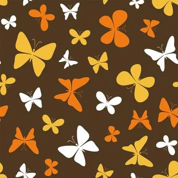 Butterfly seamless pattern. Stock Illustration