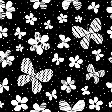 Butterfly seamless pattern. Stock Illustration
