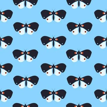 Butterfly seamless pattern. Modern patterned design. Stock Illustration