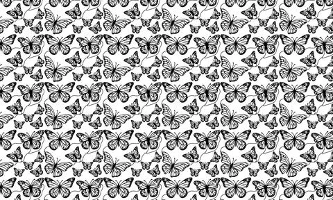 Butterfly seamless pattern wallpaper on abstract white background vector il.. Stock Illustration