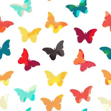 Butterfly Seamless Simple Pattern Background  Illustration Stock Illustration