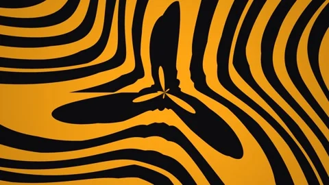 A butterfly shape is formed with wavy lines in orange and Stock Footage 339373081