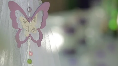 Butterfly-Shaped Decoration Stock Footage 52432980