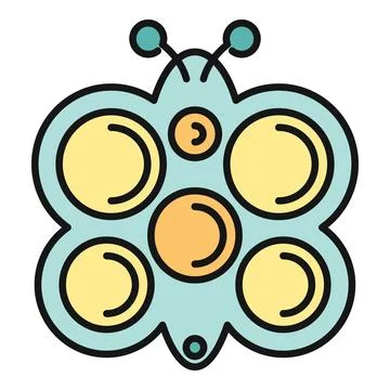 Butterfly shaped pop it fidget toy for stress relief Stock Illustration