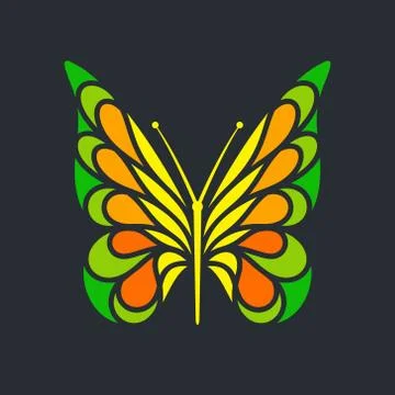 Butterfly sign Stock Illustration