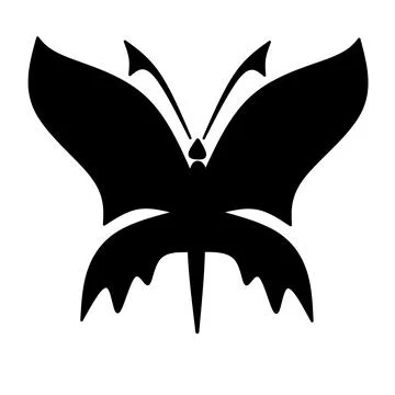 Butterfly silhouette Stock Illustration