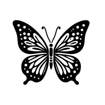 Butterfly silhouette Illustrazione stock