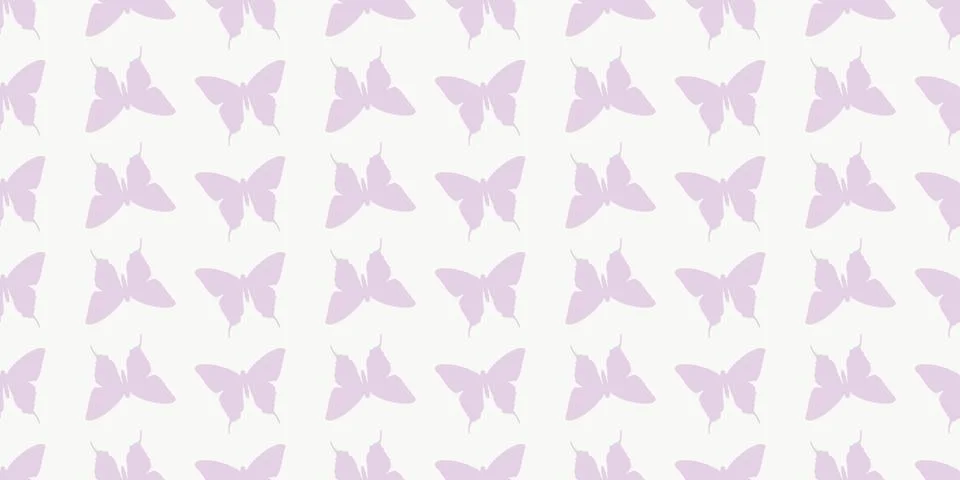 Butterfly silhouette seamless vector pattern background Stock Illustration