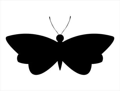 Butterfly silhouette vector art Stock Illustration
