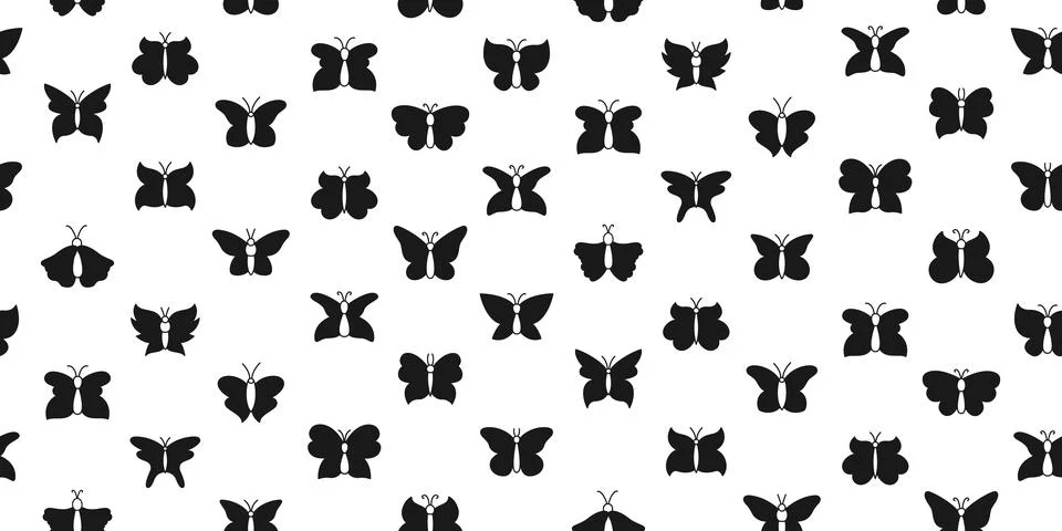 Butterfly simple seamless pattern trend modern textile wrapper insect wings Stock Illustration