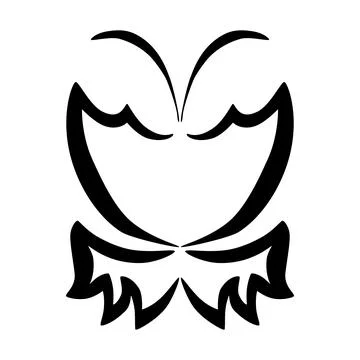 Butterfly, simple vector hand draw sketch Stock Illustration