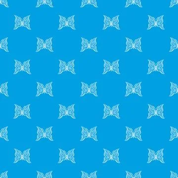 Butterfly with small wings pattern seamless blue Illustrazione stock