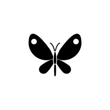 Butterfly solid icon, spring easter elements Stockillustratie