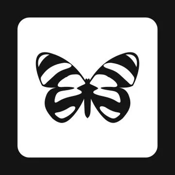 Butterfly with spotted pattern on wings icon Illustrazione stock
