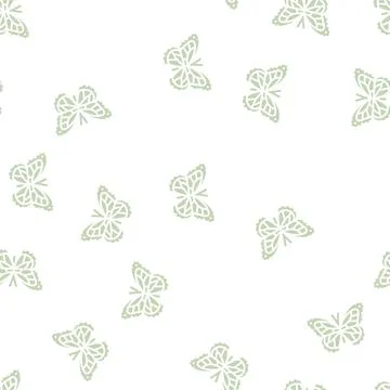 Butterfly spring glyph seamless pattern Illustrazione stock