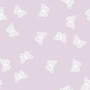 Butterfly spring line seamless pattern 스톡 일러스트