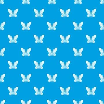 Butterfly with striped pattern on wings pattern seamless blue 스톡 일러스트