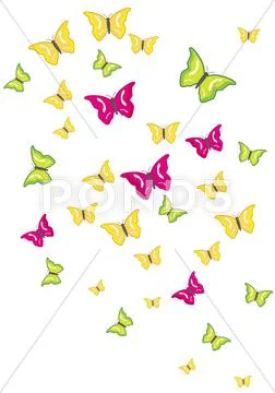 Butterfly swarm Stock Illustration