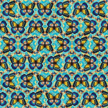 Butterfly tiled pattern Stock Illustration