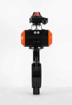 Butterfly Valves, Limit switch box Stock Photos