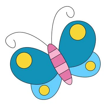 Butterfly vector art on white background Stock Illustration