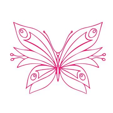 Butterfly vector icon Stock Illustration