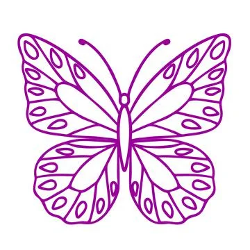 Butterfly vector icon Illustrazione stock
