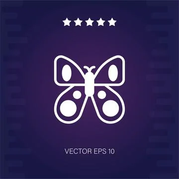 Butterfly vector icon Illustrazione stock