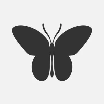 Butterfly vector icon isolated on white background Stock Illustration