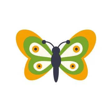 Butterfly vector icon representing nature and ecology Stock Illustration