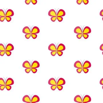 Butterfly. Vector seamless pattern Stock Illustration