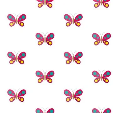 Butterfly. Vector seamless pattern Stock Illustration