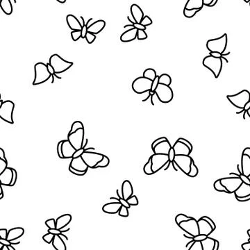 Butterfly Vector Seamless Pattern Illustrazione stock